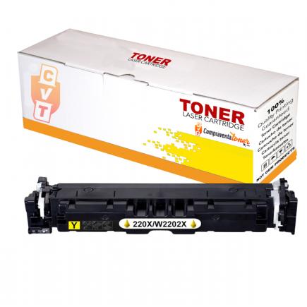 Compatible HP W2202X / 220X Amarillo Cartucho de Toner para HP Color LaserJet Pro 4202 / MFP 4302 / MFP 4303 (No funciona en impresoras que terminan en E)