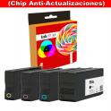 Compatible Pack 4 HP 953XL (Chip Anti-Actualizaciones) Cartuchos de Tinta Negro, Cyan, Magenta, Amarillo