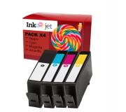 Compatible Pack HP 912XL Negro, Cyan, Magenta, Amarillo Cartuchos de Tinta