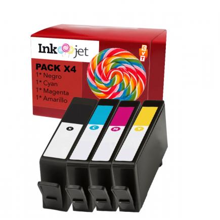 Compatible Pack HP 912XL Negro, Cyan, Magenta, Amarillo Cartuchos de Tinta