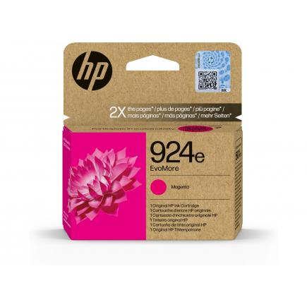 HP 924e / 4K0U8NE Magenta Cartucho de Tinta Original para HP Officejet Pro 8122e / 8124e / 8125e / 8132e / 8134e / 8135e