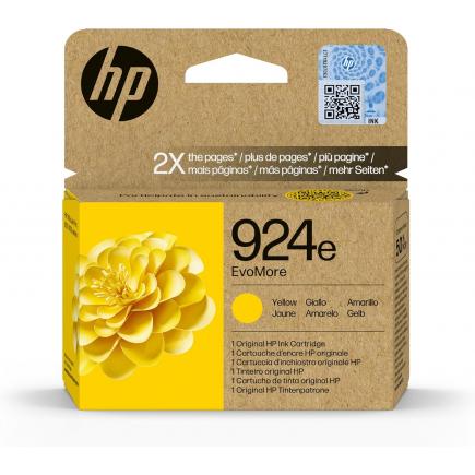 HP 924e / 4K0U9NE Amarillo Cartucho de Tinta Original para HP Officejet Pro 8122e / 8124e / 8125e / 8132e / 8134e / 8135e