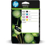 HP 937 Pack de 4 Cartuchos de Tinta Original Negro, Amarillo, Magenta y Cyan - 6C400NE