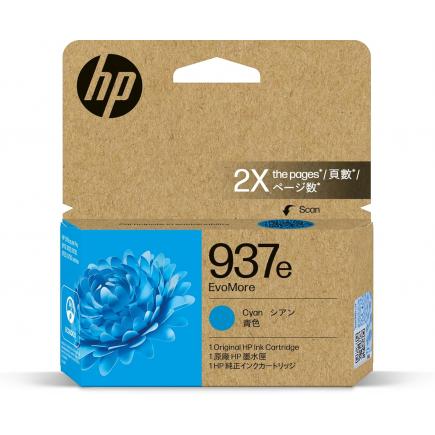 HP 937e Cyan Cartucho de Tinta Original - 4S6W6NE